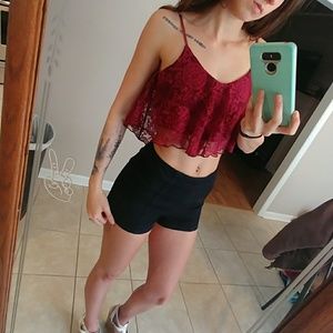 Maroon crop top